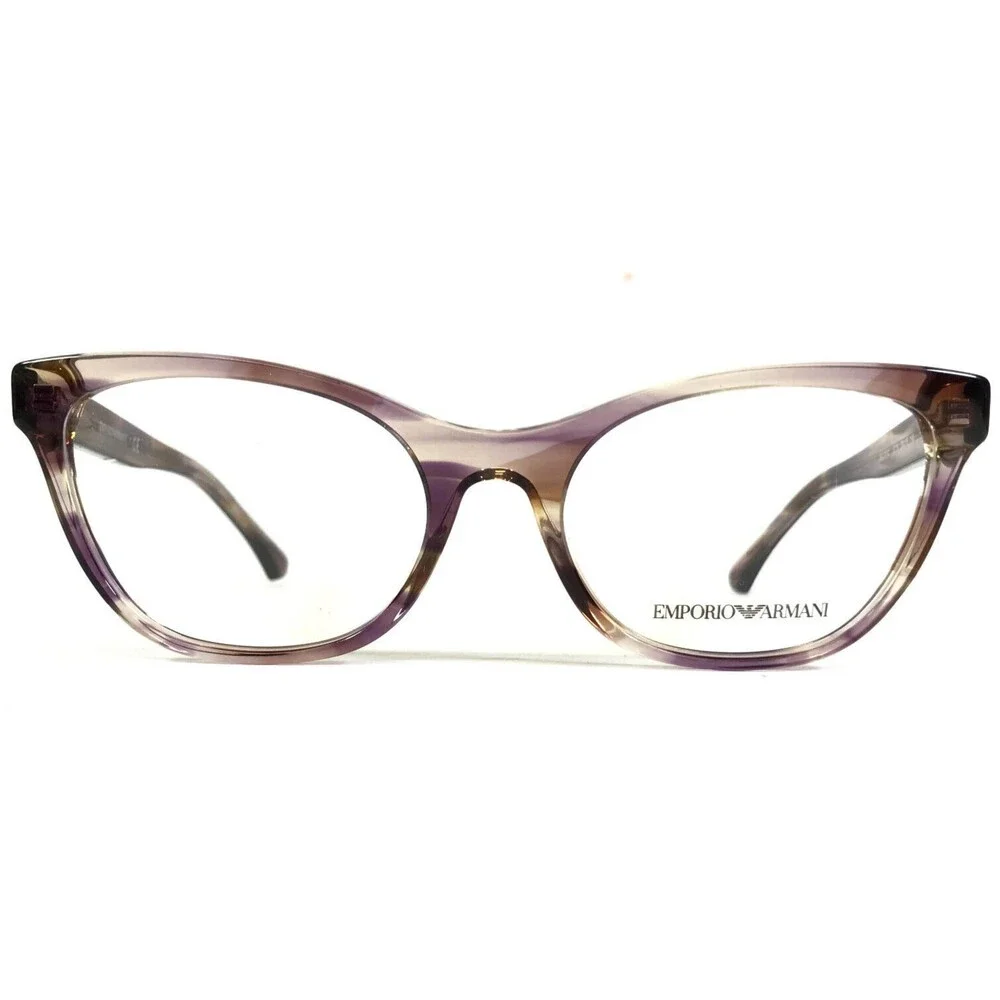 Emporio Armani Eyeglasses Frames EA3142 5716 Clear Brown Purple Horn 53-18-145